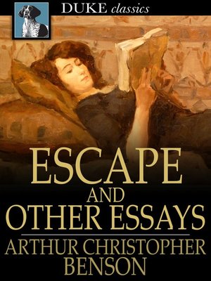 cover image of Escape and Other Essays